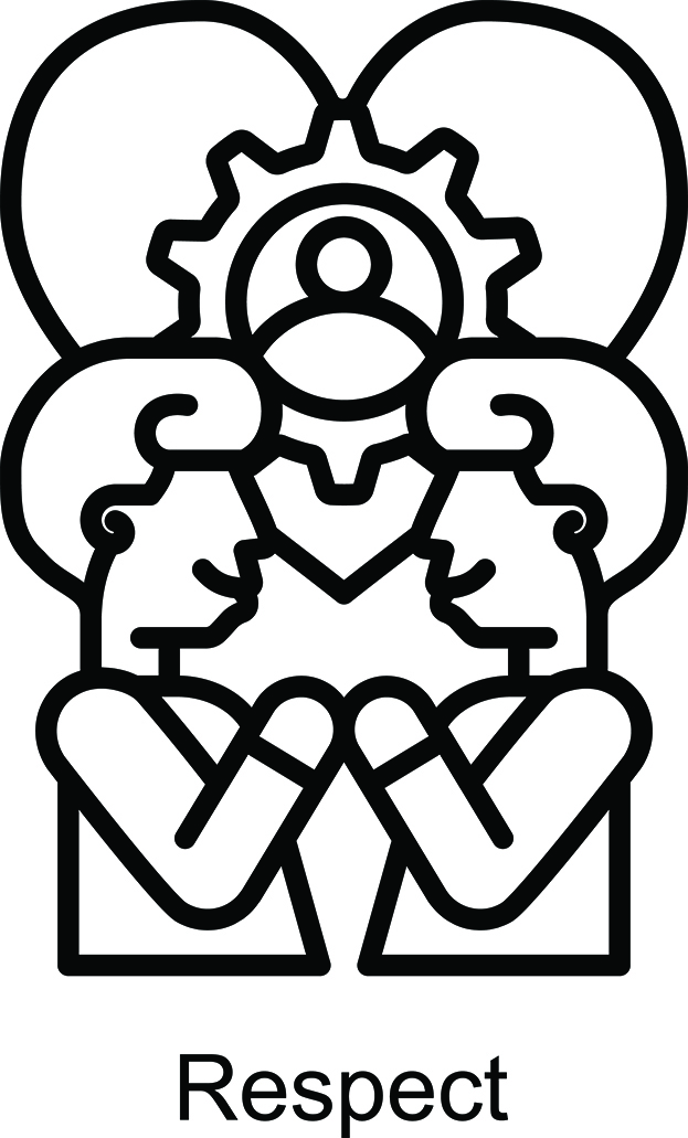 Respect icon vector from friendship collection