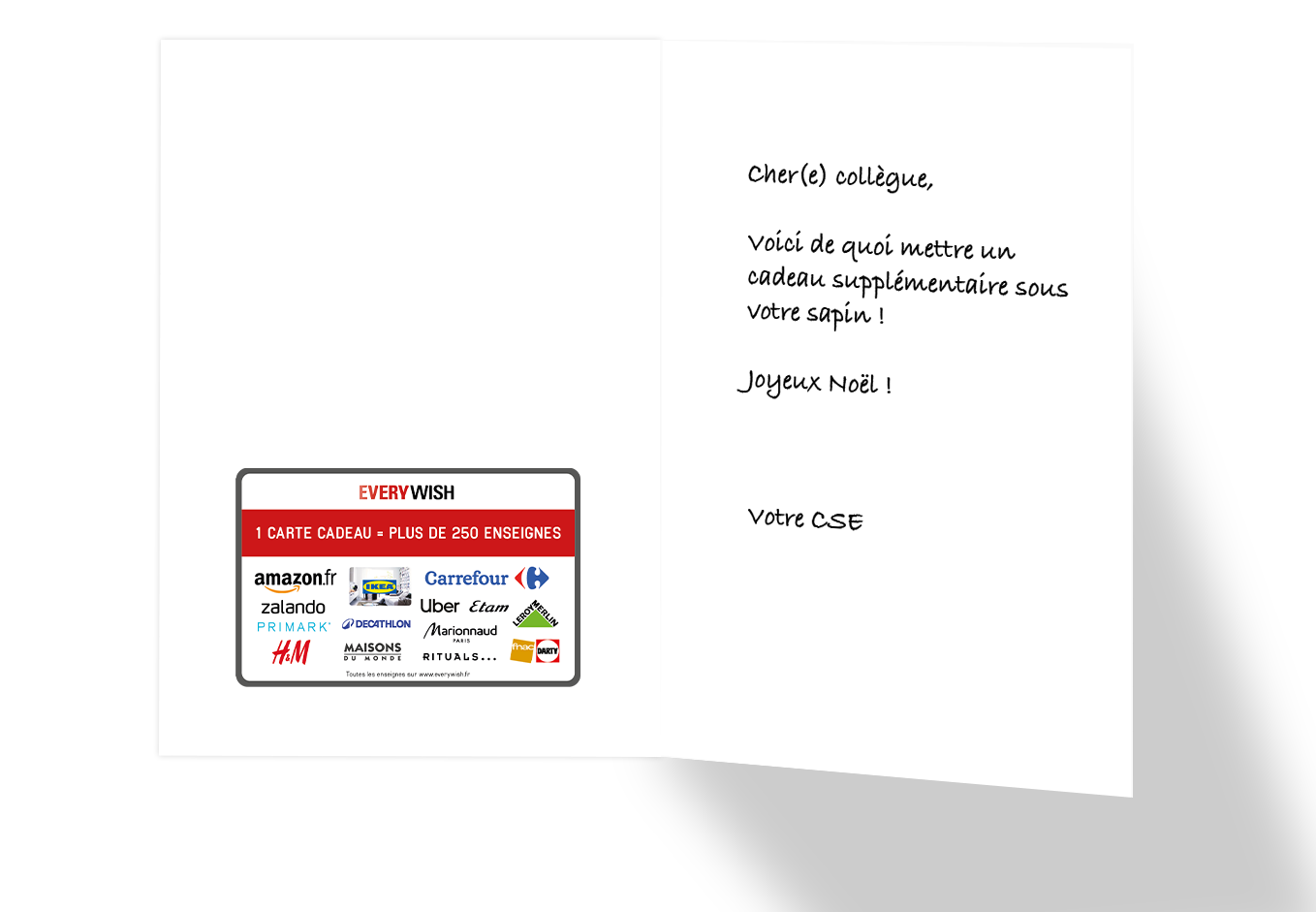 Carte cadeau Carrefour Pro - personnalisation - Bonnes Fetes - Cadeaux