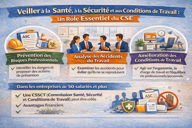Veiller à la santé, à la sécurité et aux conditions de travail : une mission essentielle du CSE