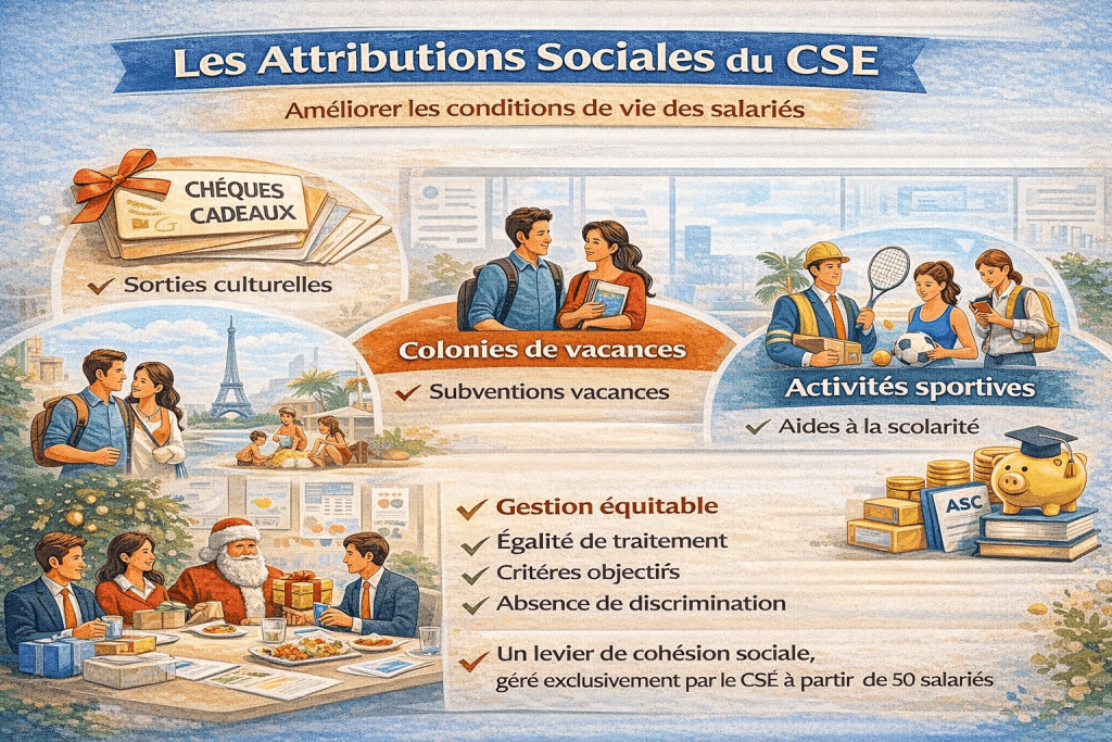 Les attributions sociales du CSE : les activités sociales et culturelles