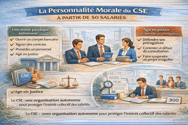 La personnalité morale du CSE à partir de 50 salariés