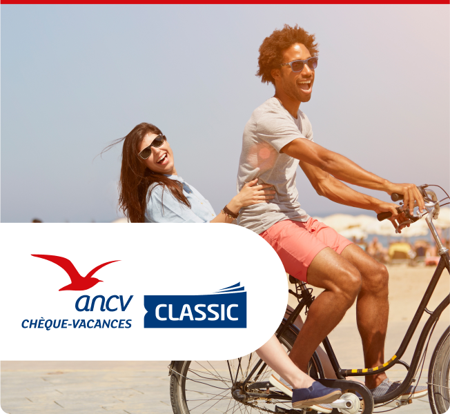 ANCV- famille en vacances financées par chèques vacances