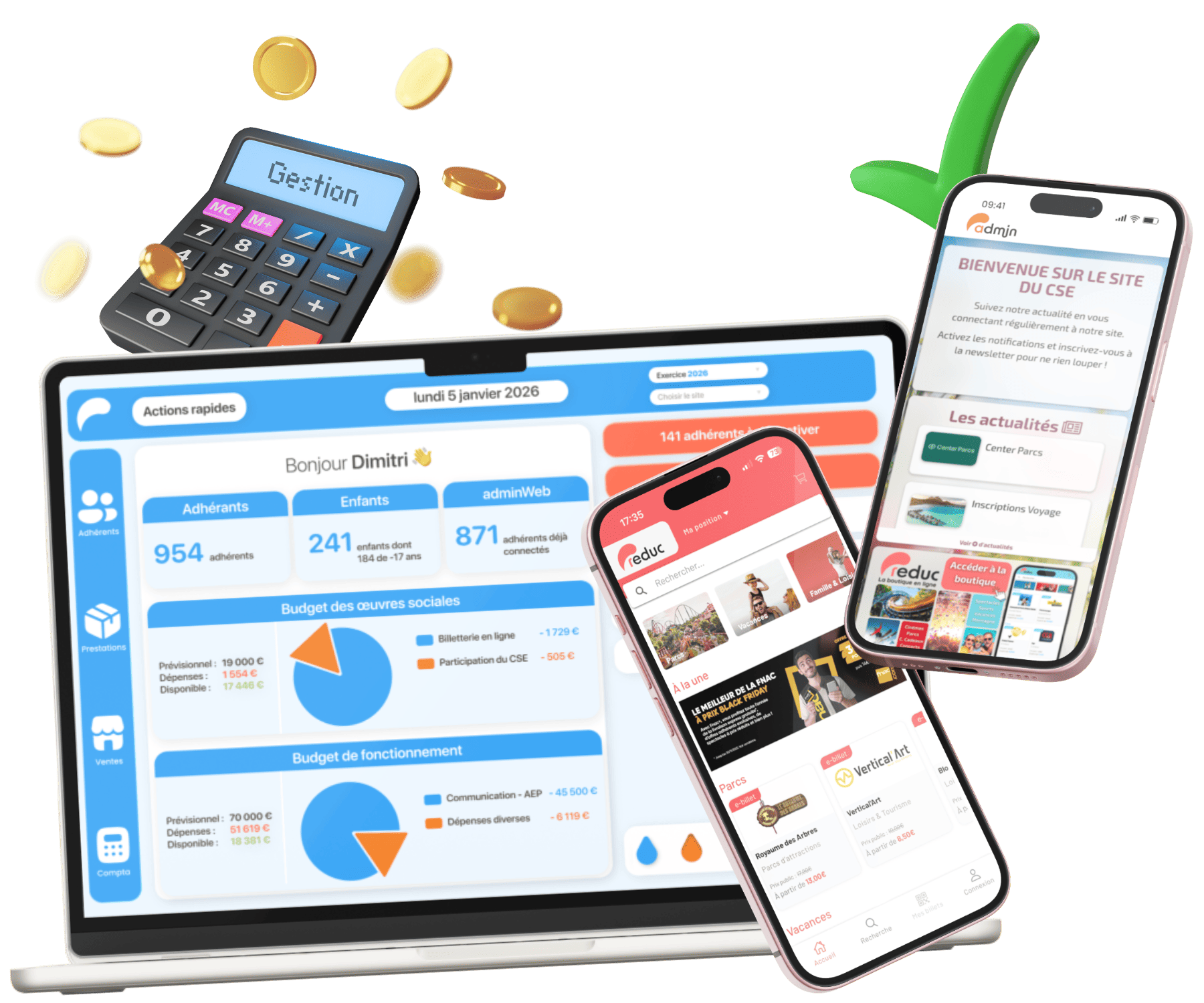 AdminCSE : réconcilier gestion, proximité et humain AdminCSE — Solution de gestion digitale et renfort humain sur site pour CSE