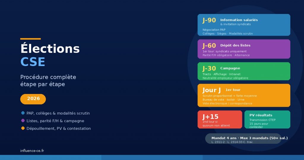 Élections CSE : procédure complète étape par étape — Guide 2026