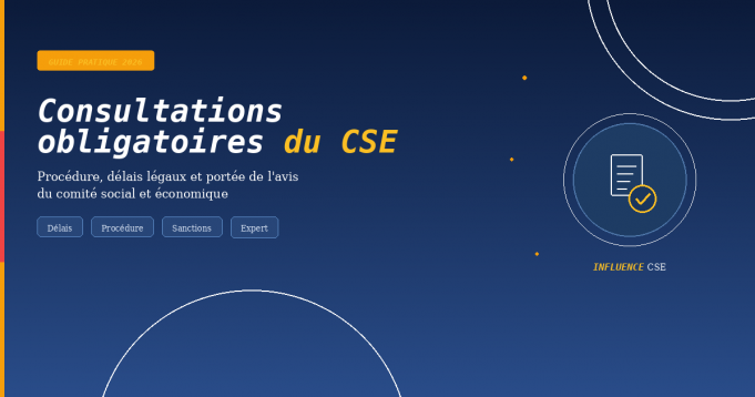 Consultations obligatoires du CSE : procédure, délais et avis — Guide 2026 Consultations obligatoires du CSE : procédure, délais et avis — Guide 2026