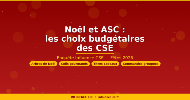Noël et ASC : les choix budgétaires des CSE — Enquête Influence CSE fêtes 2026, arbres de Noël, titres cadeaux, colis gourmands et commandes groupées