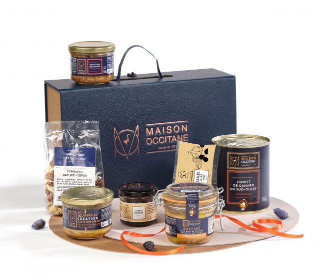 Coffret gourmand La Quercynoise-Maison Occitane foie gras confits vins Cahors Marcillac CSE