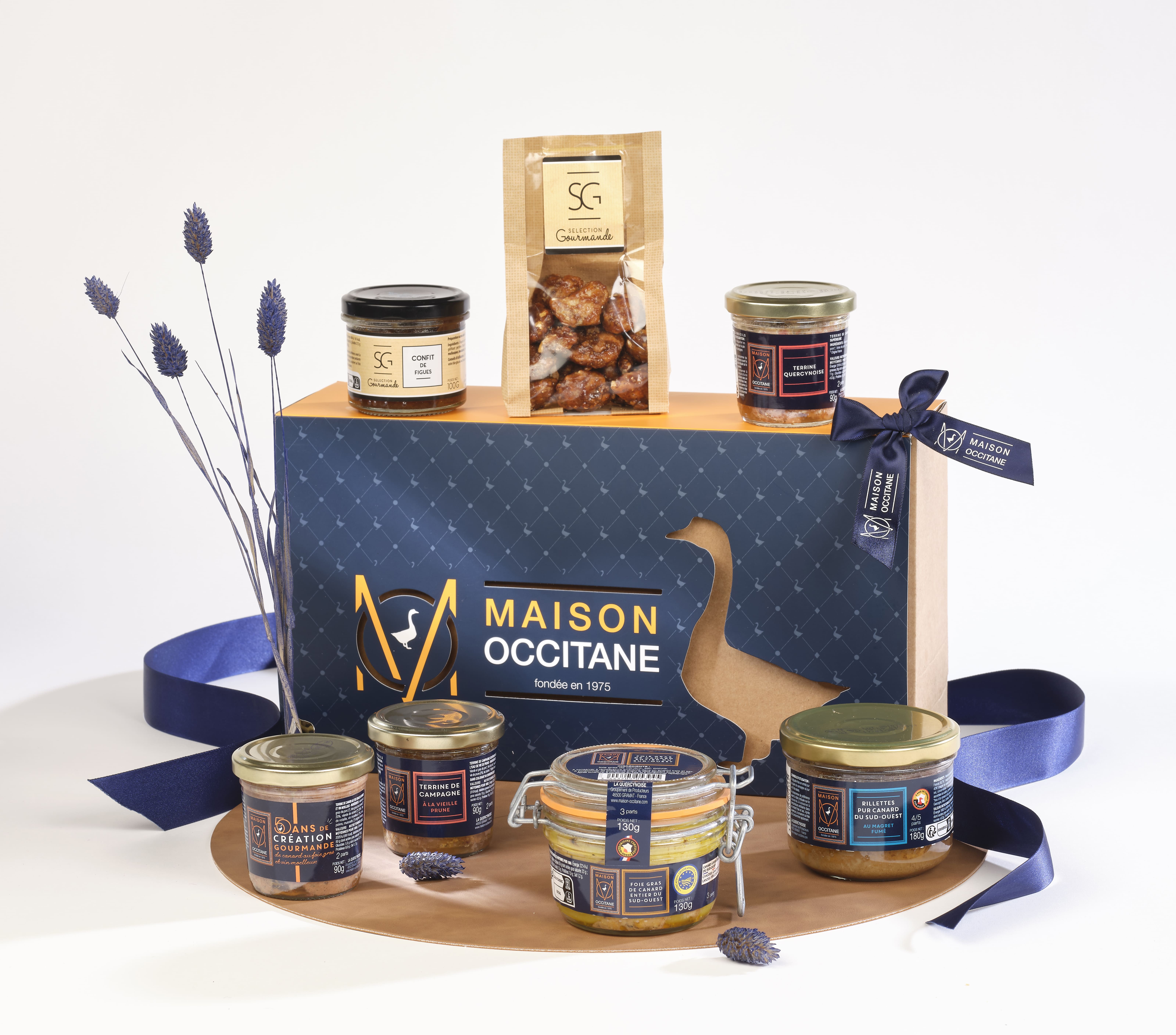 Coffret gourmand La Quercynoise-Maison Occitane foie gras confits vins Cahors Marcillac CSE
