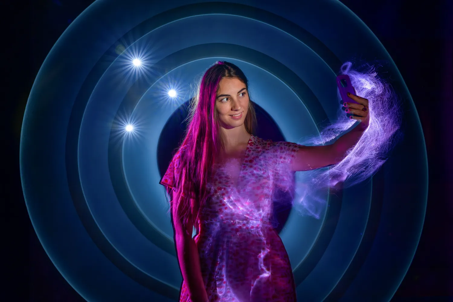 Animation Black Box Toulouse PSB Lounge 2026 selfie participant expérience interactive lumière artistique