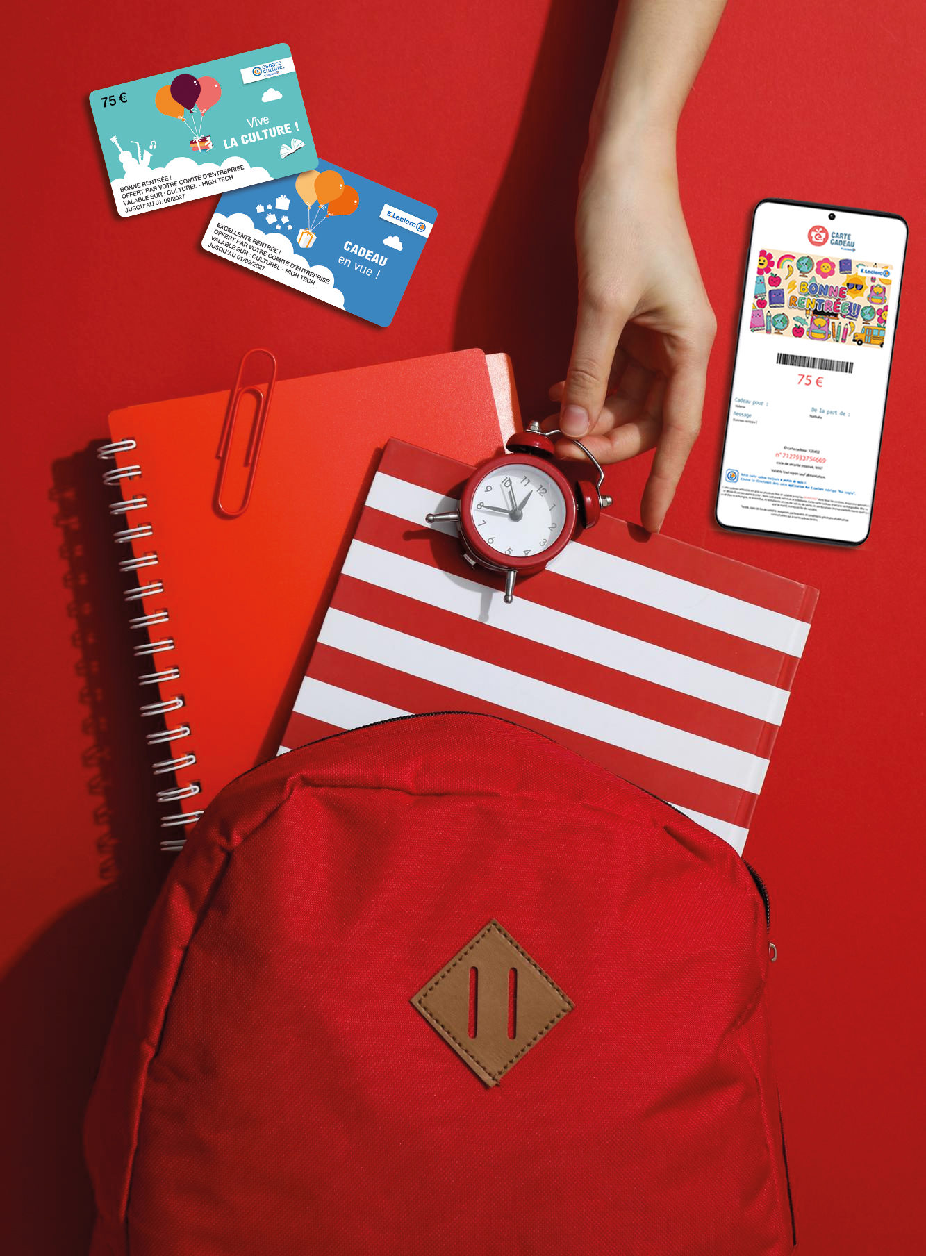 carte cadeau E.Leclerc CSE pour la rentrée scolaire