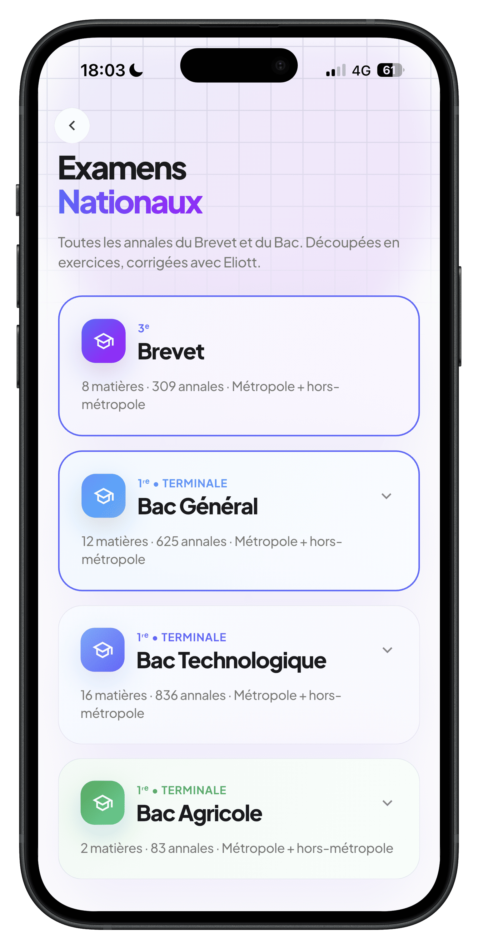 IA Eliott spécialisé dans chaque matière du programme