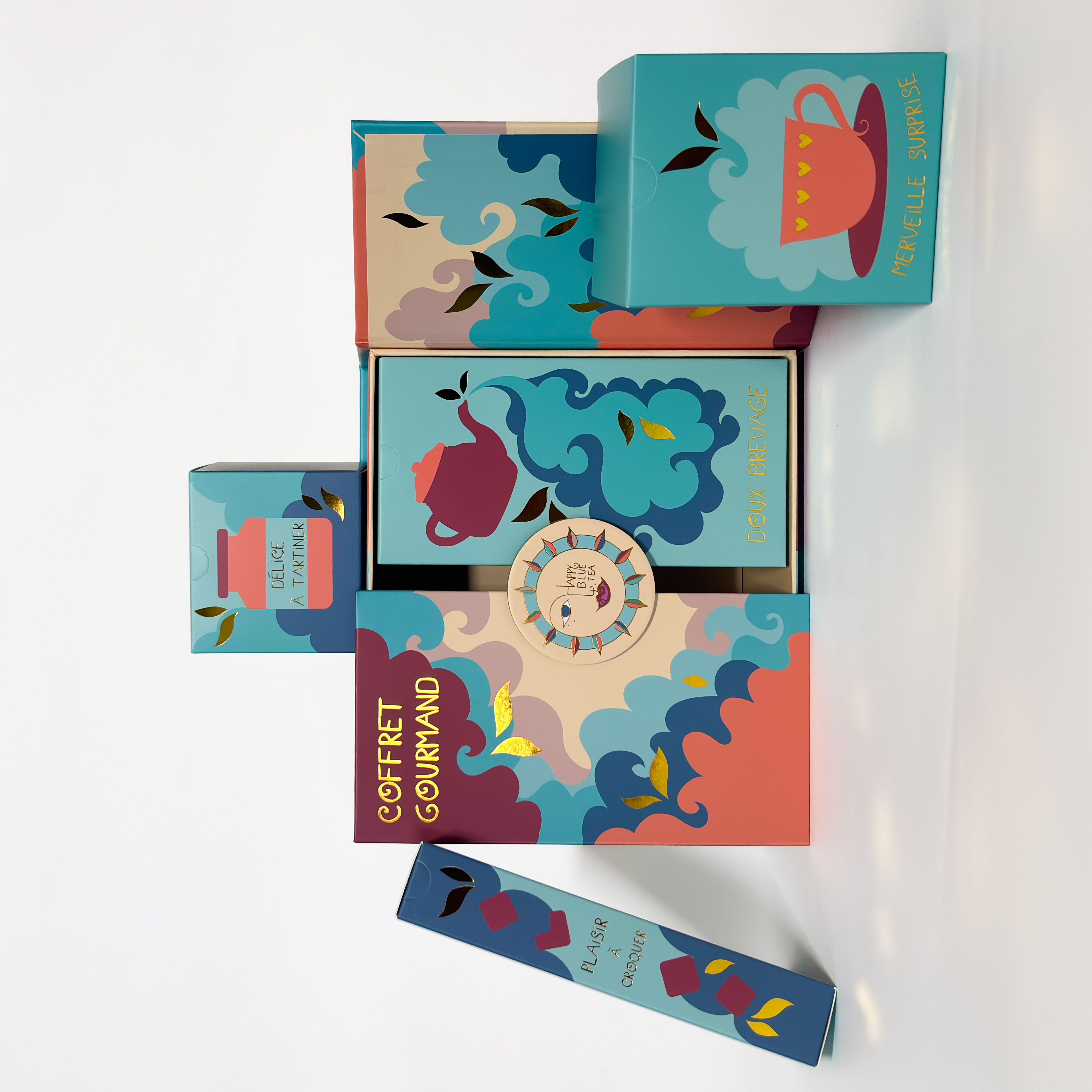 Coffrets de thés Happy Blue Tea personnalisables pour les CSE