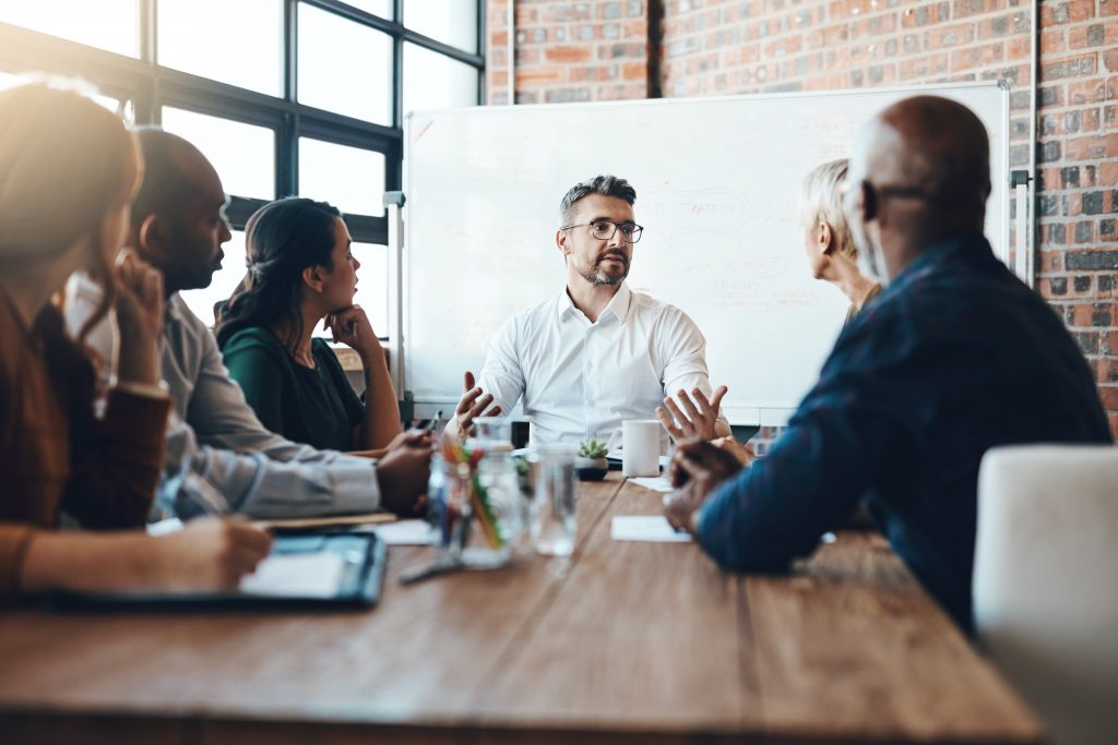 Réunion de dialogue social au sein d'un CSE