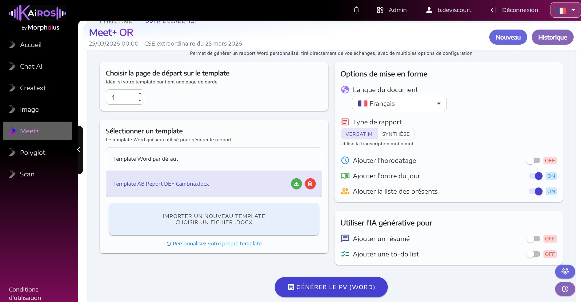 rédaction de PV