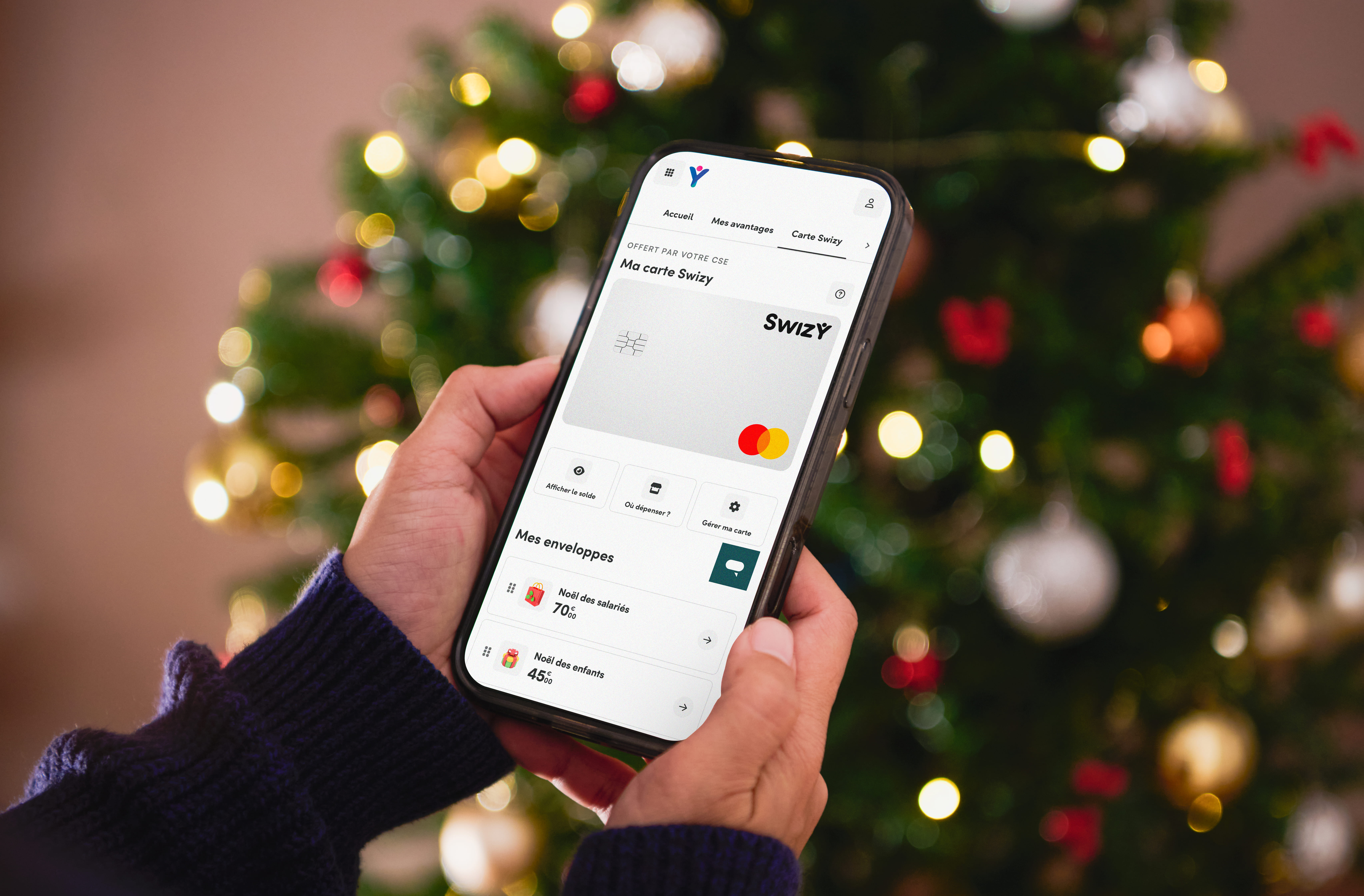 Noël au CSE : et si vous offriez à chacun le cadeau qu’il attend vraiment ? Carte cadeau CSE Swizy adossée au réseau Mastercard