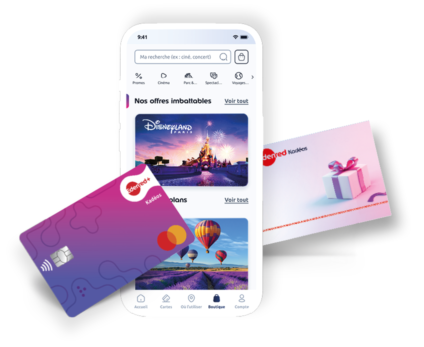 Carte cadeau CSE Edenred pour la campagne de Noël