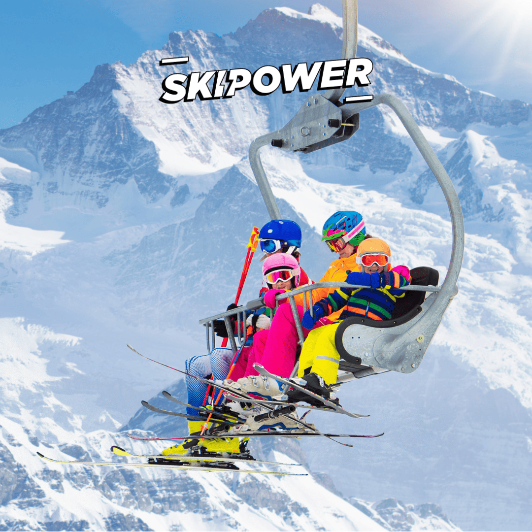 Skipower CSE : visuel Skipower annonçant jusqu’à -50 % sur les forfaits dans près de 150 stations